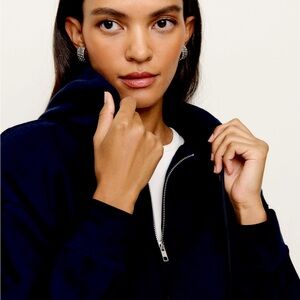 Reformation Zip up hoodie Small black